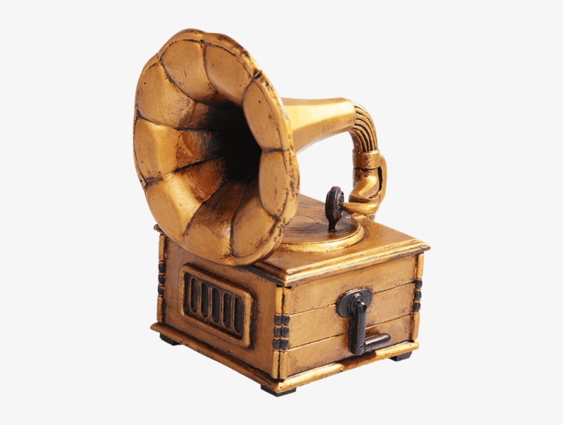 Steampunk Gramophone Trinket Box - 5.5 Inch Gramophone Musical Instrument Jewelry/trinket, transparent png download