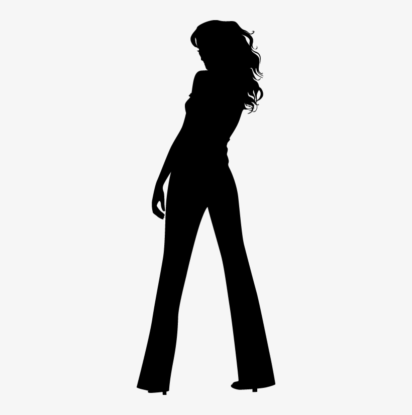 Vinilo Decorativo Silueta Mujer - Silueta De Mujer De Espaldas, transparent png download