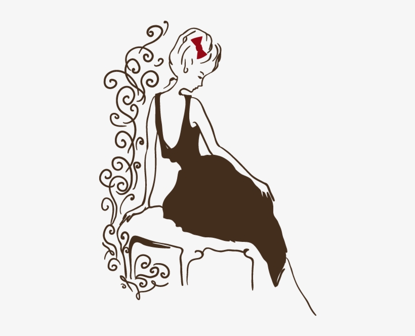 Vinilos Decorativos Silueta Mujer Glamour - Silhouette, transparent png download