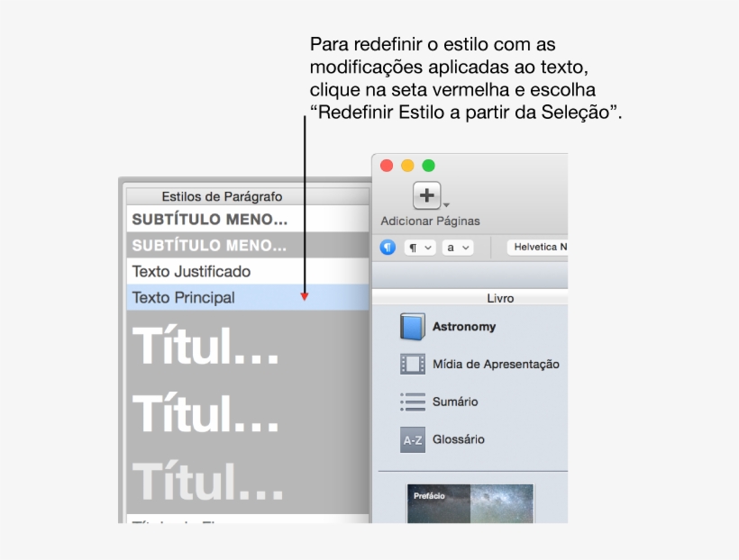 Gaveta De Estilos De Parágrafos Mostrando Como Redefinir - Text, transparent png download