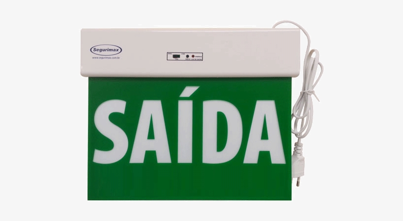 Sinalização Saída Acrílica Premium Fu Verde Sem Seta - Lâmpadas De Sinalização De Emergência, transparent png download