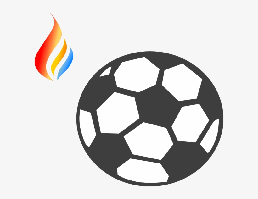 Flame Logo 8 - Soccer Clipart Black And White, transparent png download