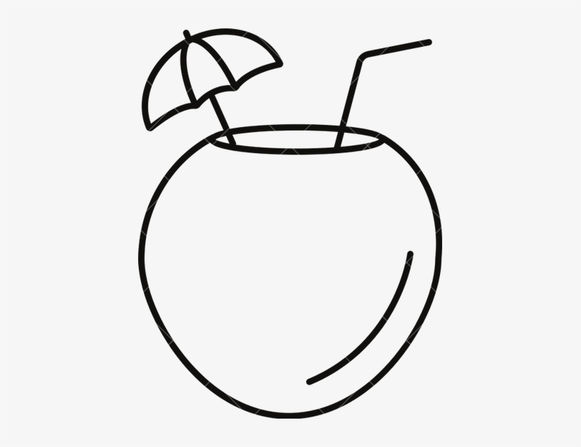Coconut Clipart Coconut Water - Clipart Of Coconut Water, transparent png download
