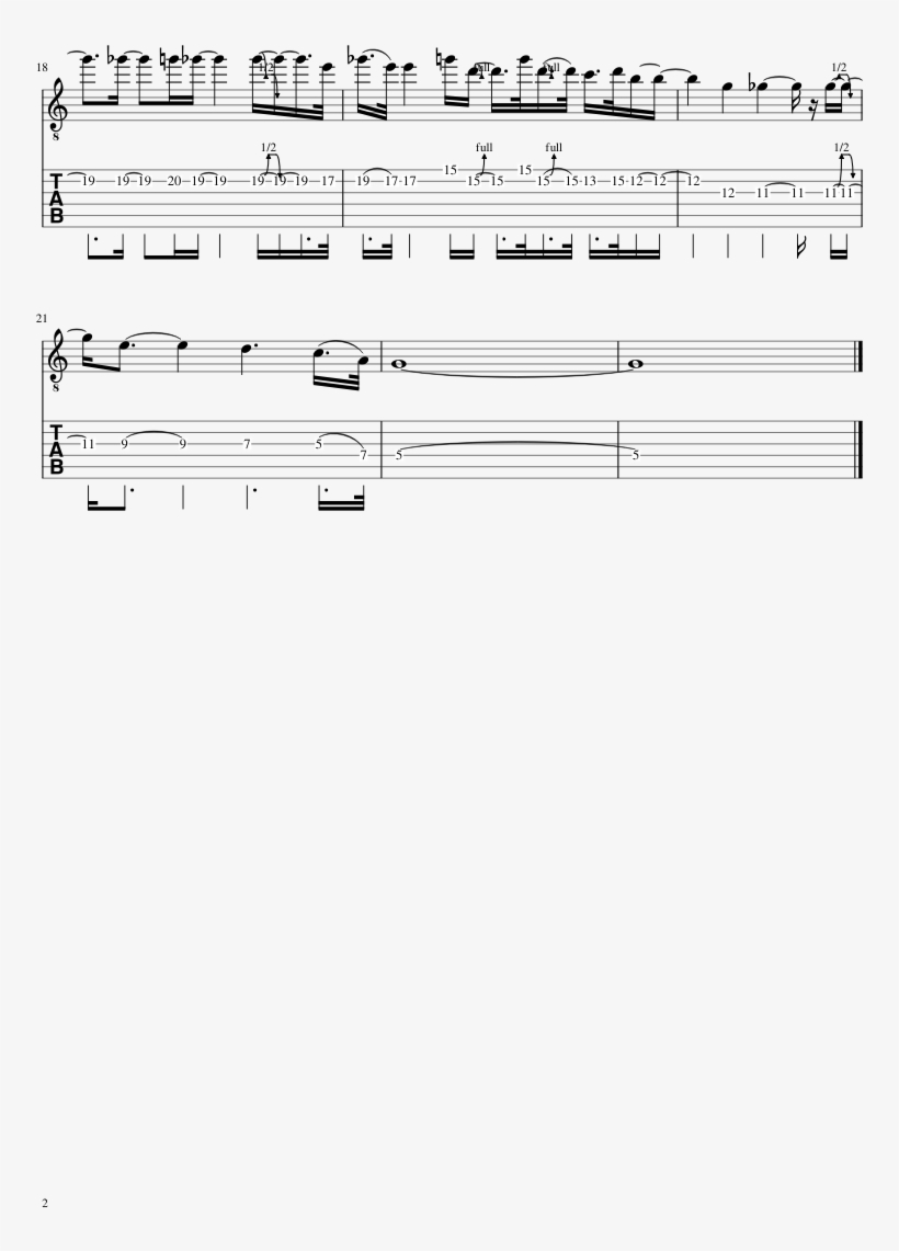 Knocking On Heavens Door Sheet Music 2 Of 2 Pages - Music, transparent png download