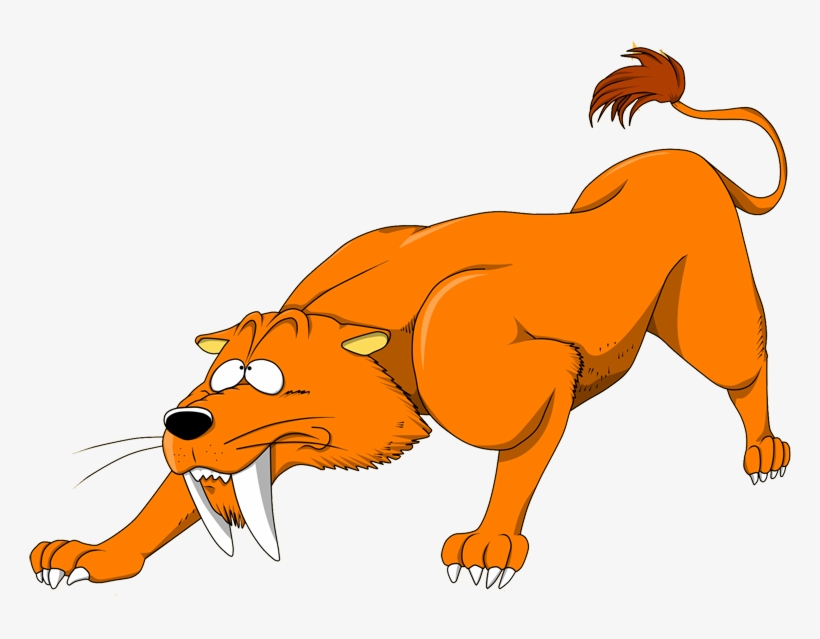 Share This Image - Animated Saber Tooth Tiger, transparent png download