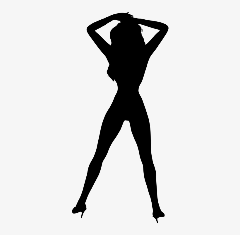 Legs Clipart Heel Silhouette - Silhouette Of Woman In Heels, transparent png download