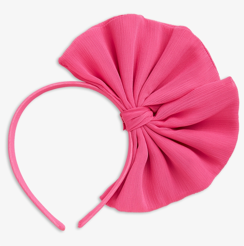Alice Band With Bow Pink - Velvet Bow With Rhinestone On Hairband, transparent png download