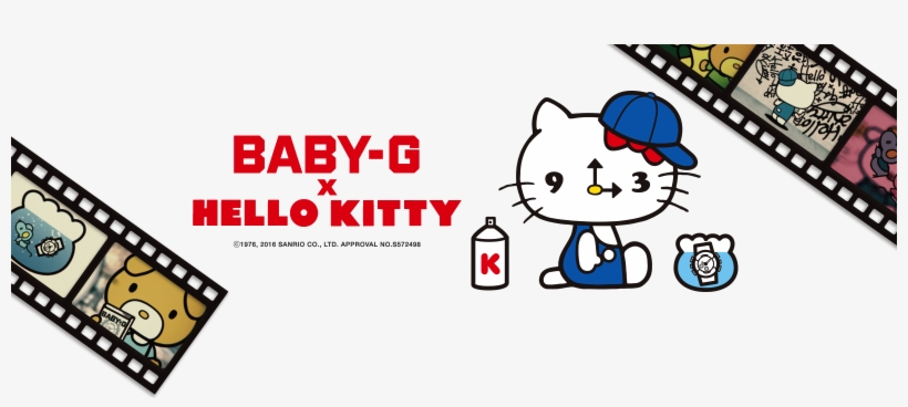 Hello Kitty Casio Banner - Baby G X Hello Kitty, transparent png download
