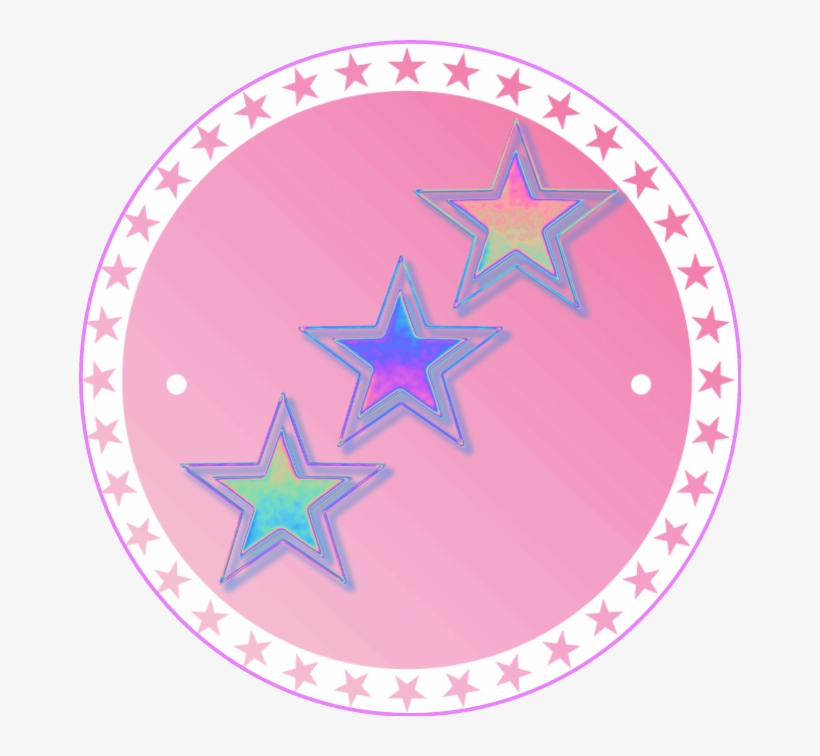 Pink Pinkicon Stars Circle Icondesign Pinkcircle - Circle, transparent png download