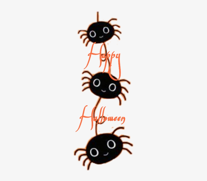 Interesting Art Sticker Spider Halloween Schalloweentexts - Cartoon, transparent png download