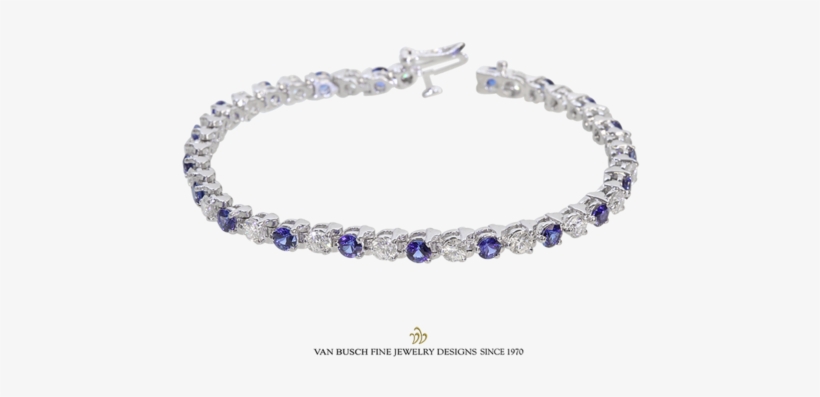 Sapphire And Diamond Line Bracelet - Pearl Necklace, transparent png download