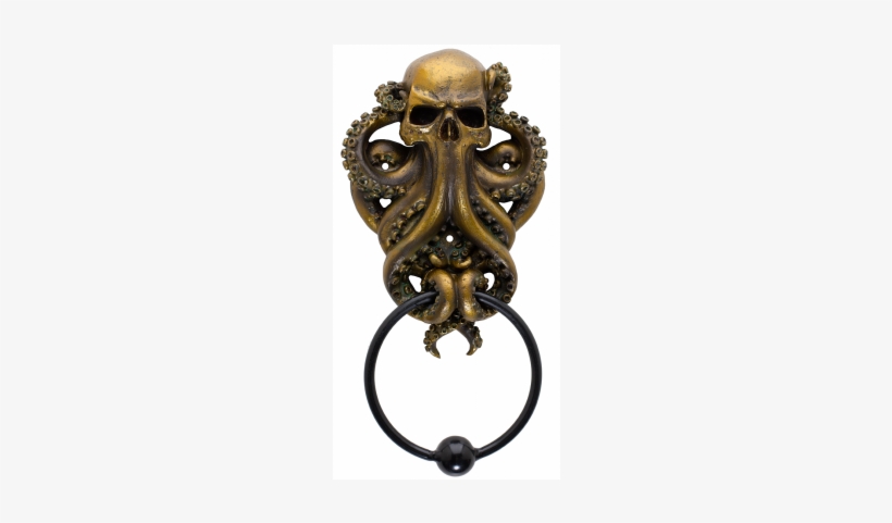 Octopus Skull Door Knocker - Pacific Giftware 11924 Decorative Octopus Skull Monster, transparent png download