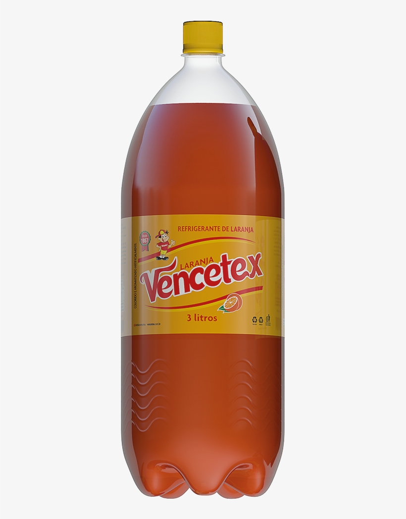 Pet 3l Laranja-vencetex , - Glass Bottle, transparent png download