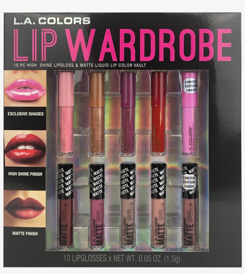 Colors 10 Piece Lipgloss And Matte Lip Vault Set - Lip Gloss, transparent png download