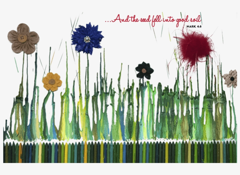 Crayons With Flowers - Flower, transparent png download