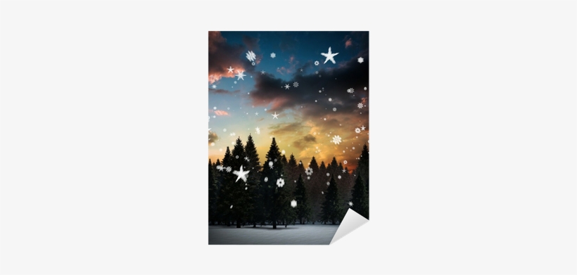 Vinilo Pixerstick Imagen Compuesta De Nieve Cayendo - Photograph, transparent png download
