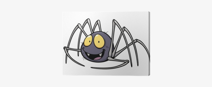 Vector Illustration Of Spider Cartoon Canvas Print - Arañas Animadas, transparent png download