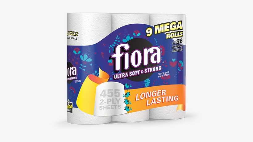 Toilet Paper - Fiora Ultra Soft & Strong Toilet Paper, 9 Mega, transparent png download