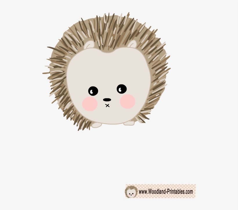 Free Printable Cute Hedgehog Wall Sticker - Sticker, transparent png download