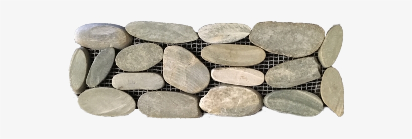 Olive Green Flat Split Cobblestone Border - Stone Wall, transparent png download
