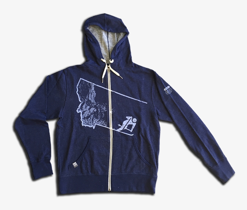 Ski Montana Full Zip Hoodie, transparent png download