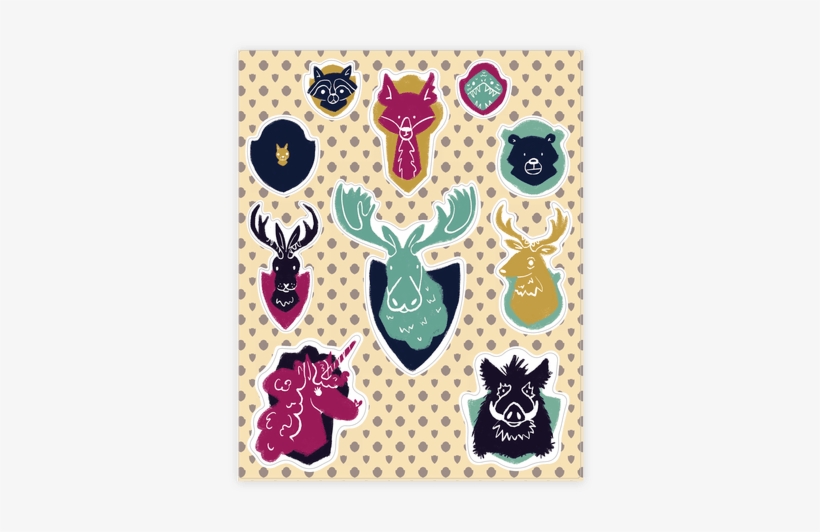 Fantasy And Woodland Faux Taxidermy Animals Sticker/decal - Sticker, transparent png download