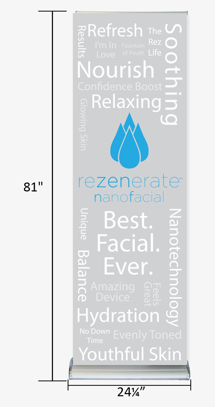 Rezenerate Retractable Banner Gray Background - Graphic Design, transparent png download