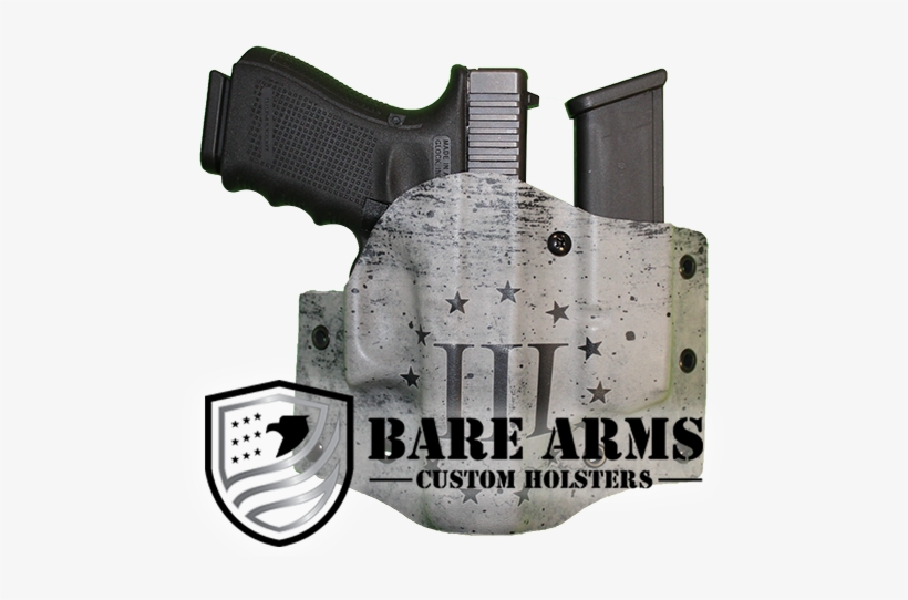 Owb/iwb W/mag-iii% Gray Background - Handgun Holster, transparent png download