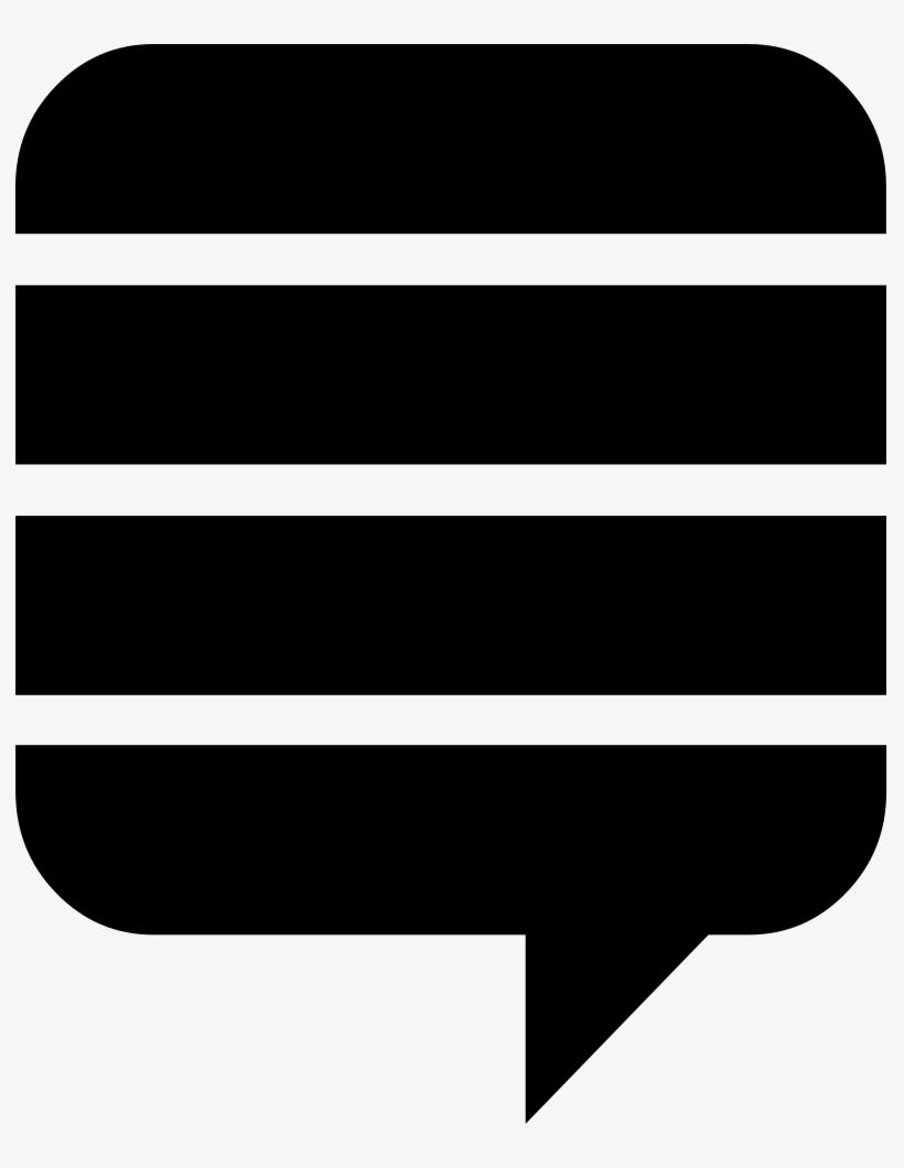 Logo Of Striped Rounded Square Speech Bubble Shape - Logo, transparent png download