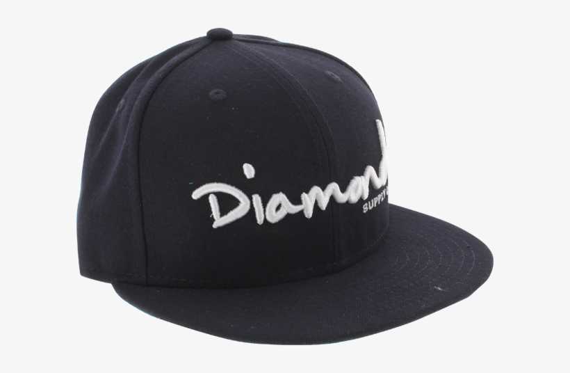 Diamond Og Script Hat 7-5/8 Navy/white Newera, transparent png download