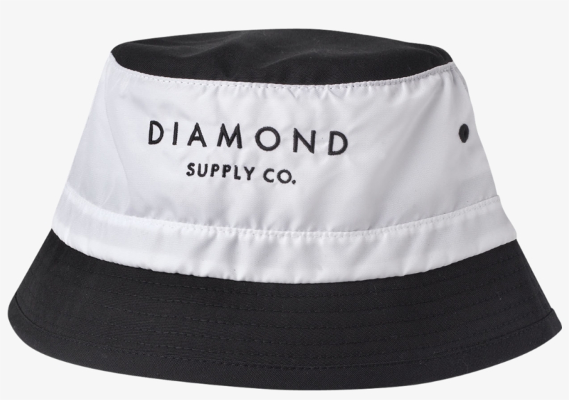 Diamond Stone Cut Bucket Hat L/xl-white/blk - Diamond Supply Co Stone Cut White Bucket Hat - Small, transparent png download