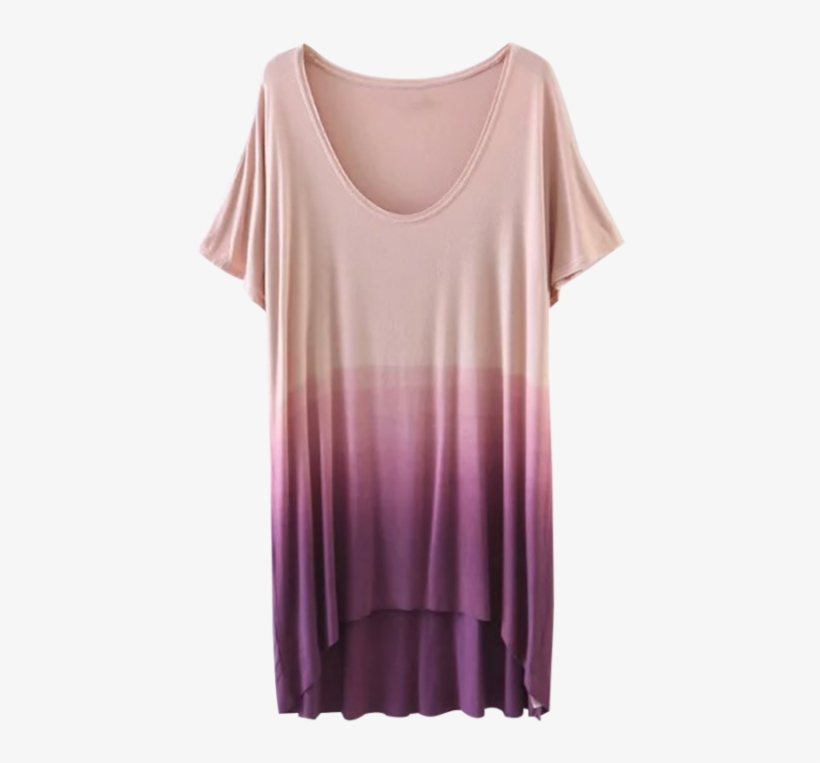 Ombre Alto Bajo La Camiseta - High Low T Shirt, transparent png download