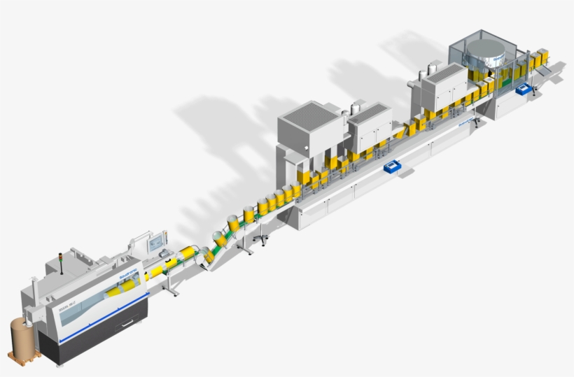Assembly Line For Square Cans - Assembly Line 3d, transparent png download