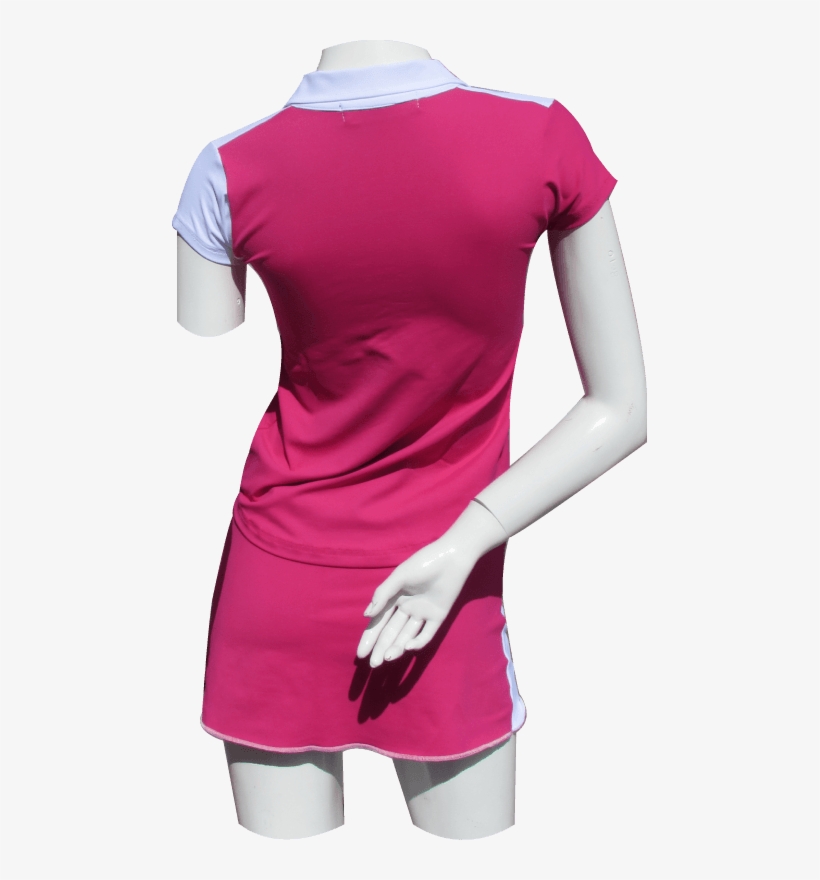 Conjunto Mujer Polo-falda Pantalón Modelo Fuchsia - Woman, transparent png download