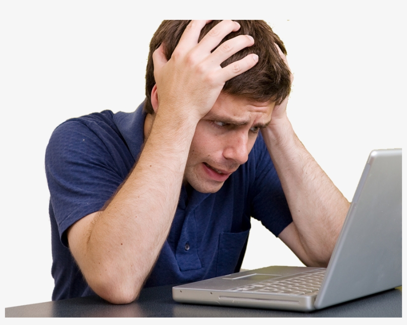 Pessoa-preocupada - Man Sending Email, transparent png download