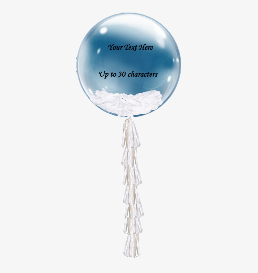 Personalised Clear Bubble Balloons Feathers - Balloon, transparent png download