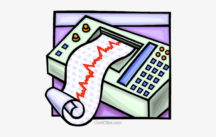 Ecg Printout Royalty Free Vector Clip Art Illustration - Ecg Ekg Clip Art, transparent png download