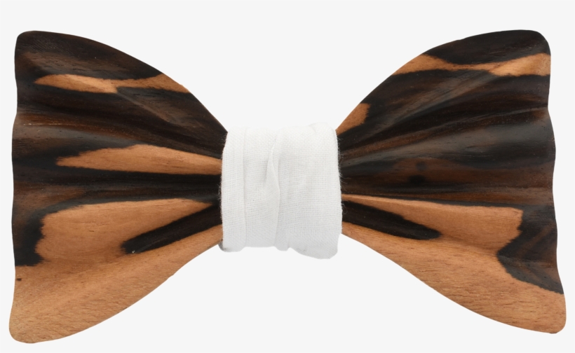 Bridge Hampton Ziricote Wood Bowtie - All White Wooden Bow Tie, transparent png download