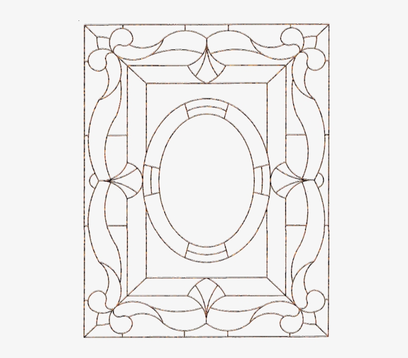 Govgrid Tarnished Gold Frame Thin Style B - Stained Glass, transparent png download