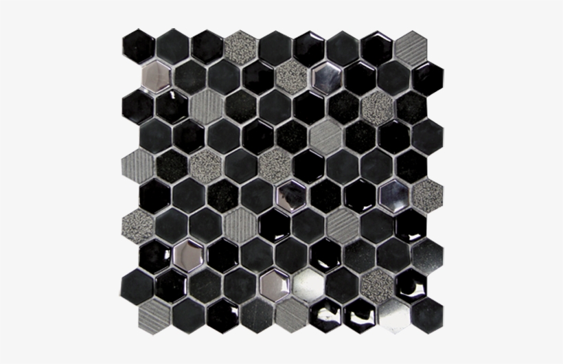Hexágono Negro - Hexágonos Negro, transparent png download