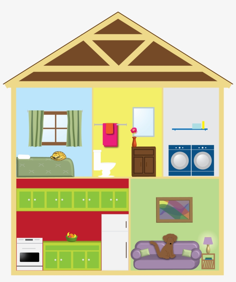 Scintillating Simplicity Vector - Diagram Of House Rooms, transparent png download