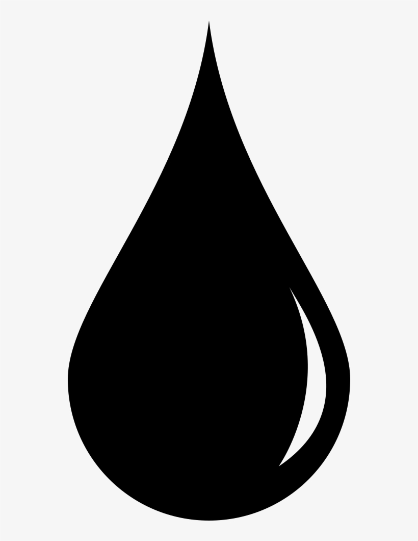 Liquid Droplet With White Detail Comments - Water Graphic Black And White, transparent png download