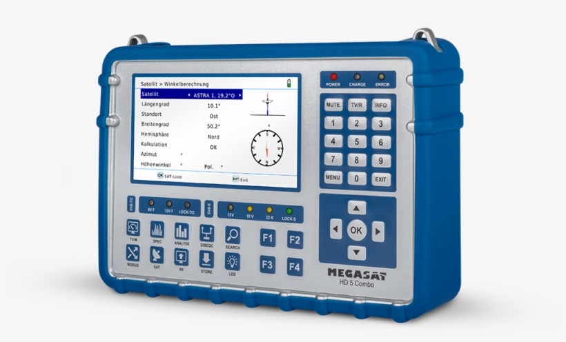 Angle Calculation And Satellite Detection For Quick - Megasat Satmeter Hd 5 Combo - Megasat Hd 5 Combo 2600014, transparent png download