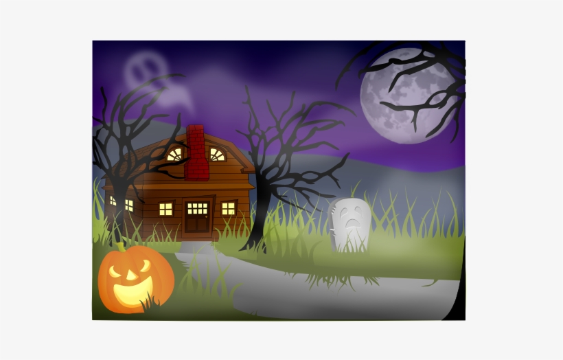 Cartoon Halloween House Pumpkin, transparent png download