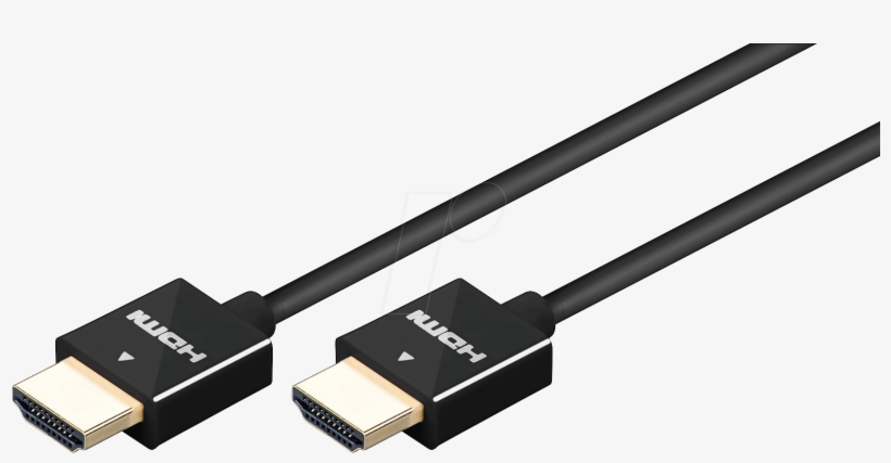 Slim Hdmi Cable / Ethernet / - M-cab - Hdmi Cable - Male 19 Pin Hdmi Type A To M 19, transparent png download