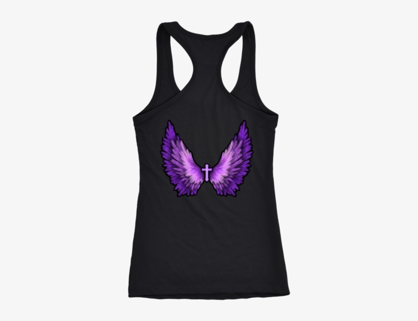 Purple Angel Wing Cross Tank - Shirt, transparent png download