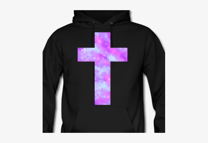 Purple Nebula Cross Hoodie - Holy Spirit Conviction, transparent png download