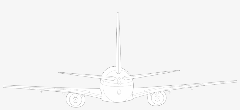 Por Qué Las Alas De Los Aviones Comerciales Terminan - Technical Drawing, transparent png download