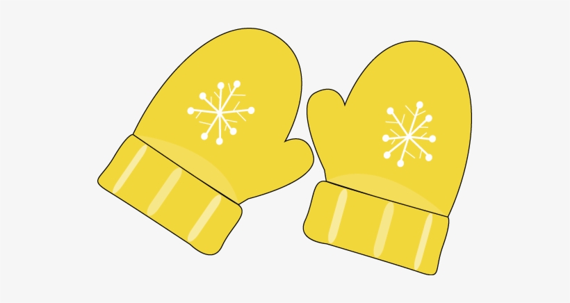 Snowflake Clipart Mitten - Clipart Mittens, transparent png download