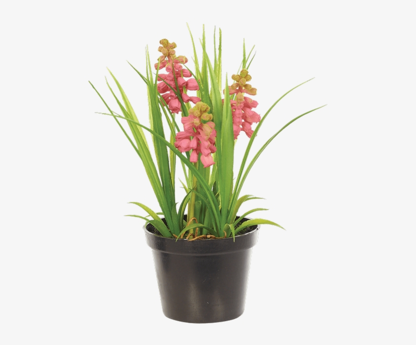 Hyacinth Bush In Planter, Purple - Artificial Flower, transparent png download